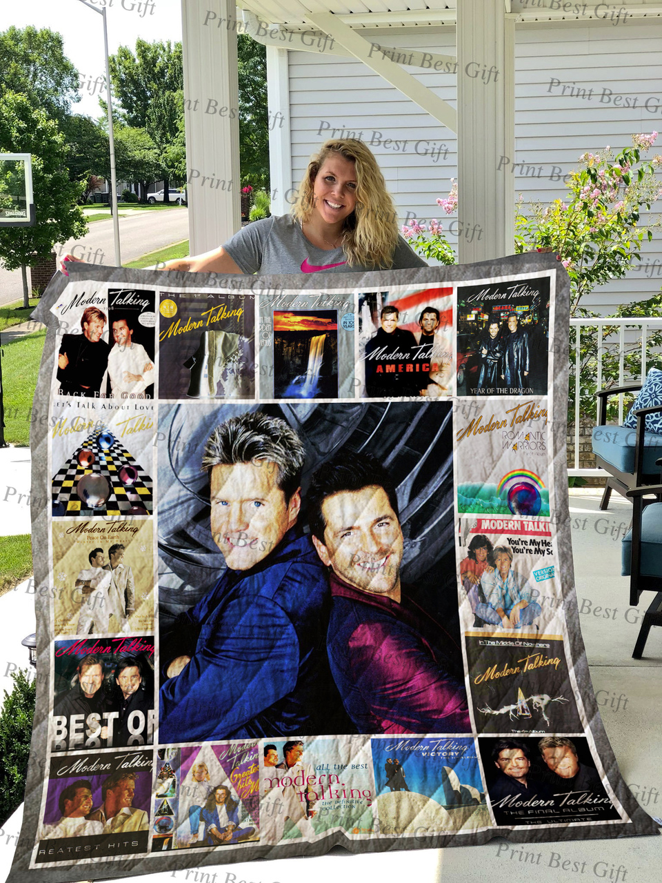 Personalized Modern Talking Albums Cover Quilt Bedding Set Home Decor