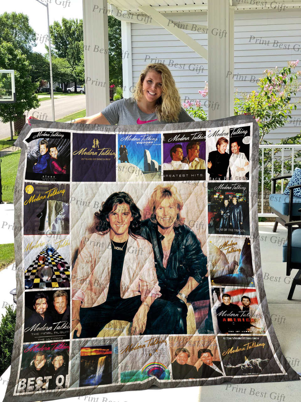 Personalized Modern Talking Albums Cover Quilt Bedding Set, Home Decor & Family Gifts
