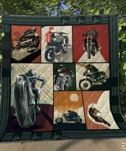 Personalized Motorcycle Racing Nn240527 Quilt Bedding Set Blanket, Home Decor & Family Gifts
