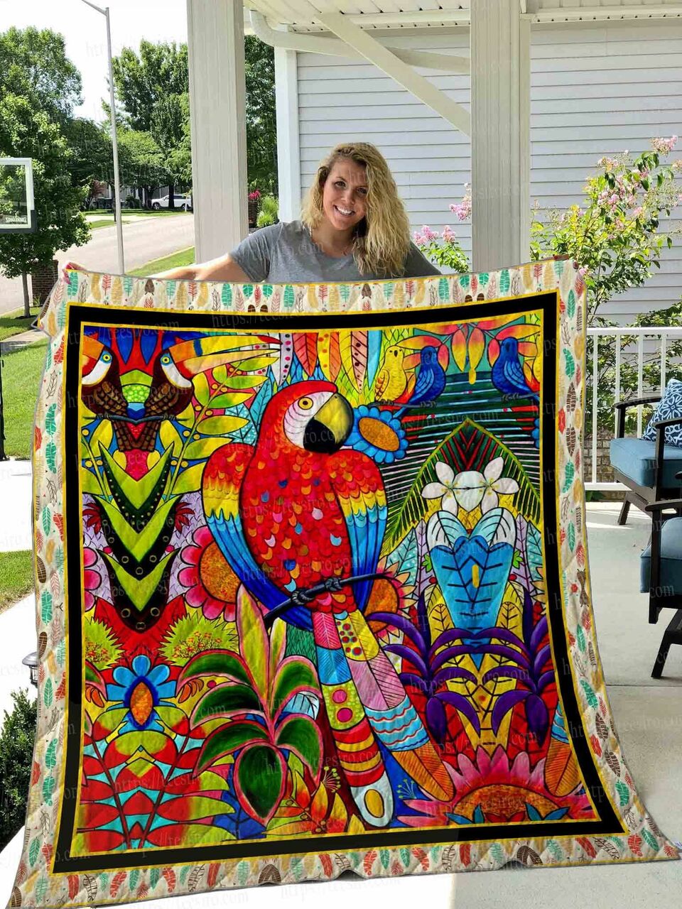 Personalized Move To Far Golden Retriever Quilt Bedding Set - Perfect Gifts for Family and Bedroom Decor