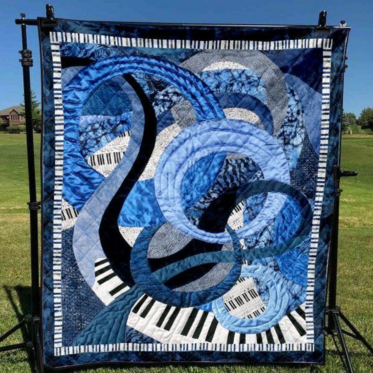 Personalized Music Quilt Bedding Set Blanket for Home Decoration and Family Gift Ideas