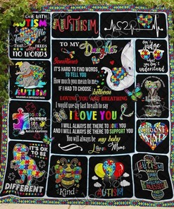 Personalized My Daughter Autism Quilt Bedding Set - Ideal Gifts for Family and Hobby