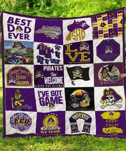 Personalized NCAA East Carolina Pirates Quilt Bedding Set Blanket Home Decor