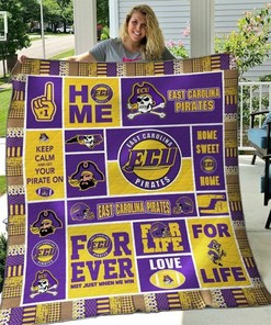 Personalized NCAA East Carolina Pirates Quilt Bedding Set Blanket, Home Decor & Gifts for Fans