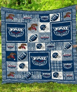 Personalized NCAA Florida Atlantic Owls Quilt Bedding Set Blanket Gifts for Fans