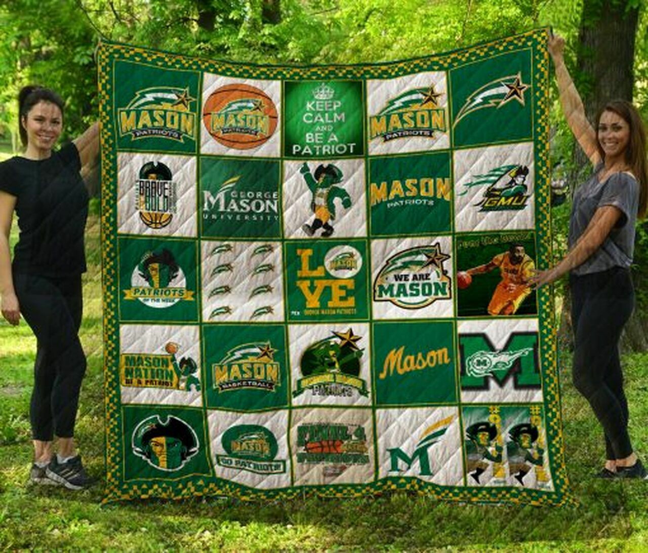 Personalized NCAA George Mason Patriots Quilt Bedding Set Blanket, Home Decor & Gifts for Fans