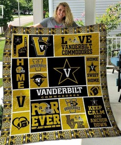 Personalized NCAA Vanderbilt Commodores Quilt Bedding Set Blanket, Home Decor & Gifts for Fans