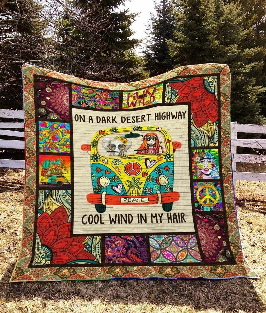 Personalized Na120701B Tbg Hippie Quilt Bedding Set Blanket - Perfect Gifts for Family and Bedroom Decor