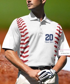 Personalized Name And Number Baseball Player Polo Shirt