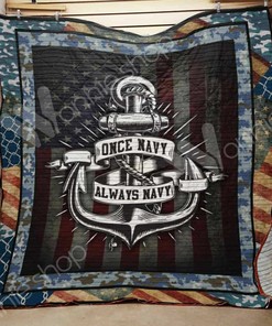 Personalized Navy Quilt Bedding Set Blanket - Ideal for Home Decoration and Military Enthusiasts