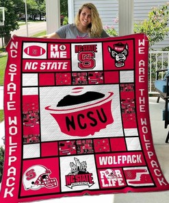 Personalized Nc State Wolfpack Quilt Blanket Bedding Set for Home Decoration and Gifts for Family