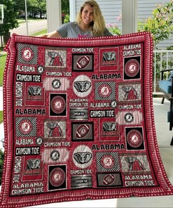 Personalized Ncaa Alabama Crimson Tide Quilt Bedding Set Blanket for Fans and Family Gifts