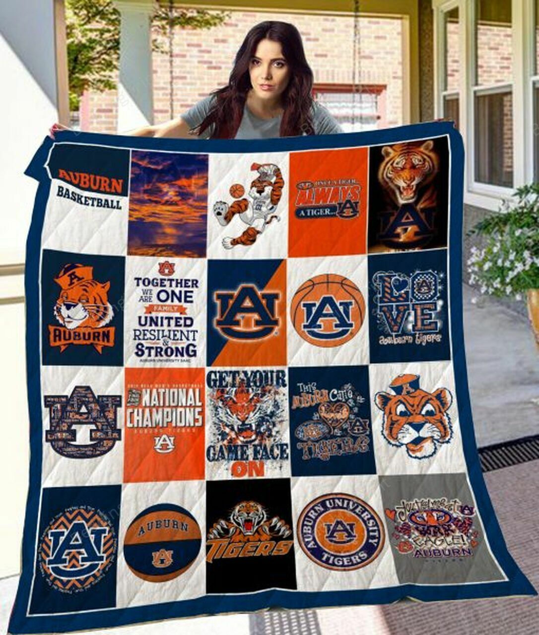 Personalized Ncaa Auburn Tigers Quilt Bed Set Blanket Ver2 - Ideal Gifts for Fans