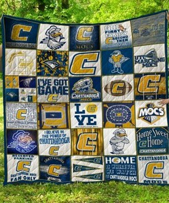 Personalized Ncaa Chattanooga Mocs Quilt Bedding Set Great for Bedroom Decor and Family Gifts