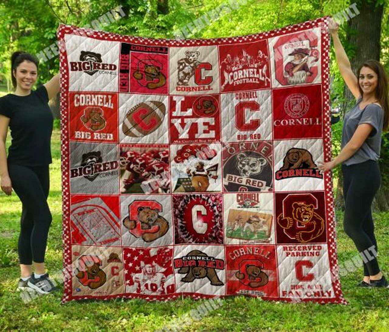 Personalized Ncaa Cornell Big Red Quilt Bedding Set - Ideal for Home & Picnic, Gifts for Family