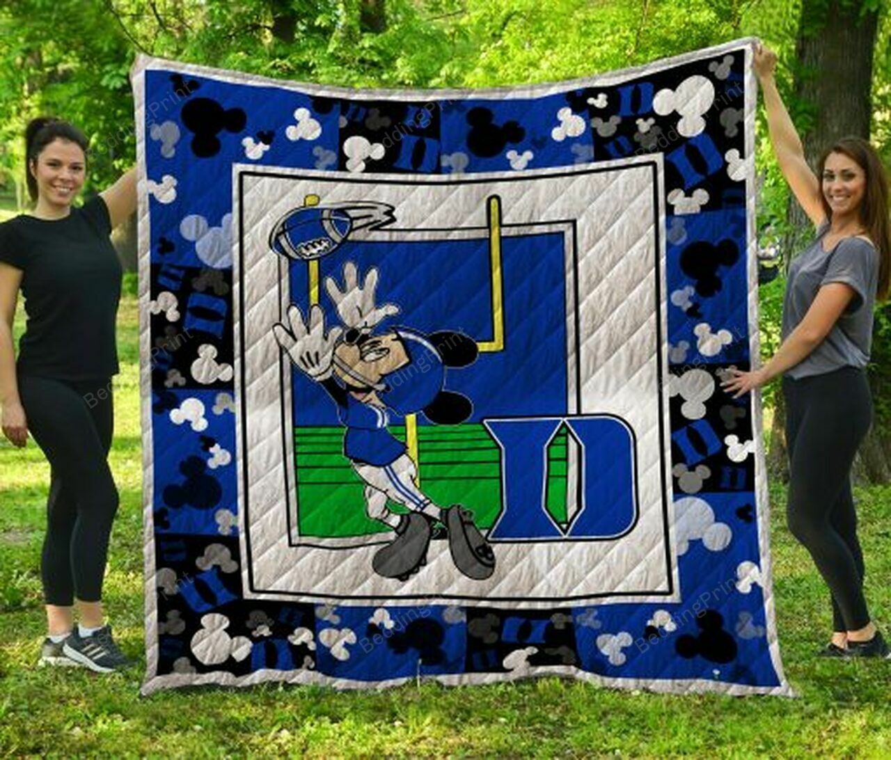 Personalized Ncaa Duke Blue Devils Quilt Bedding Set Gift for Family and Bedroom Decor