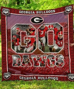 Personalized Ncaa Georgia Bulldogs Quilt Bedding Set Perfect for Bedroom Decor and Family Gifts