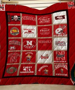 Personalized Ncaa Nebraska Cornhuskers Quilt Bedding Set Blanket for Bedroom Decor and Family Gifts