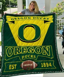 Personalized Ncaa Oregon Ducks Quilt Bedding Set Blanket Gifts for Fans