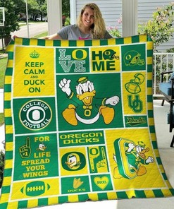 Personalized Ncaa Oregon Ducks Quilt Bedding Set for Home Decoration
