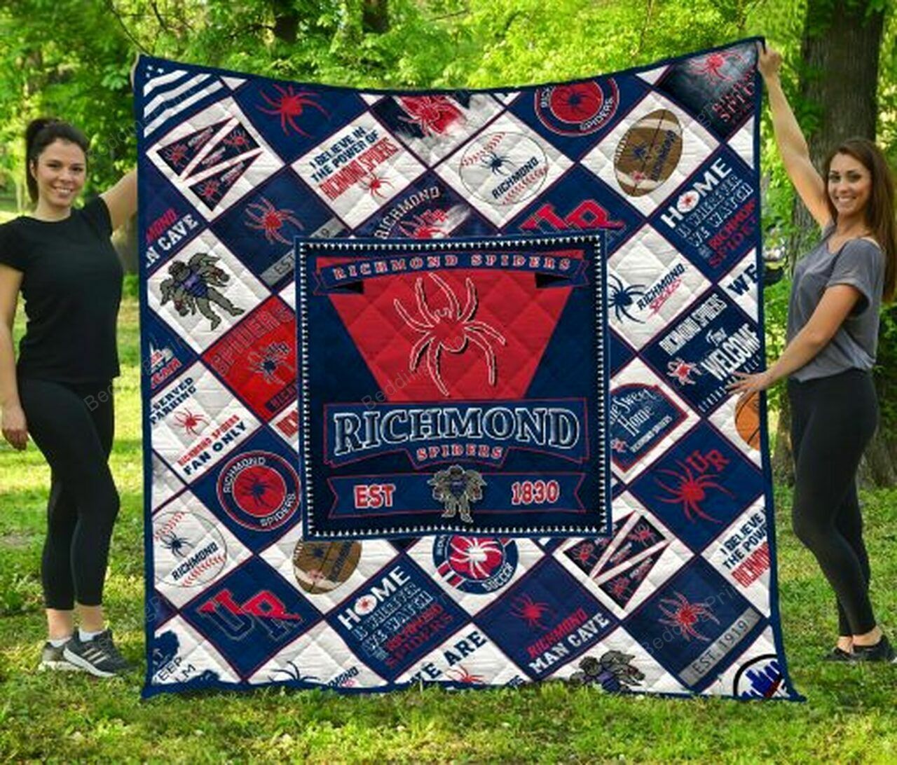 Personalized Ncaa Richmond Spiders Quilt Bedding Set Great for Bedroom Decor and Family Gifts