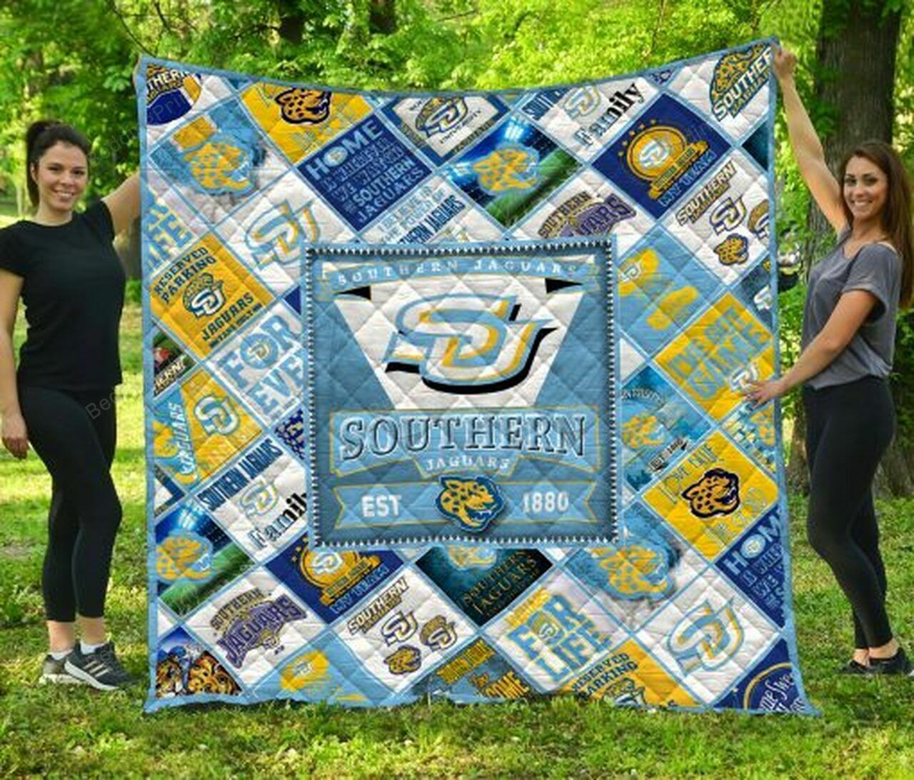 Personalized Ncaa Southern Jaguars Quilt Bedding Set Suitable for Home Decoration and Family Gifts