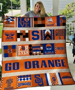 Personalized Ncaa Syracuse Orange Quilt Bedding Set - Ideal for Home & Picnic, Gifts for Family