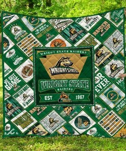 Personalized Ncaa Wright State Raiders Quilt Bedding Set Blanket for Home Decoration