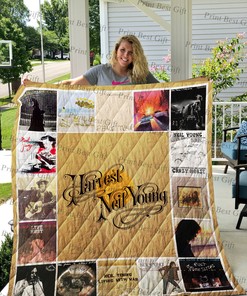 Personalized Neil Young Poster Quilt Bedding Set for Home Decor and Picnics, Great Gifts for Family