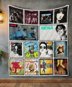 Personalized Nena Album Covers Quilt Bedding Set, Great for Bedroom Decoration and Family Gifts