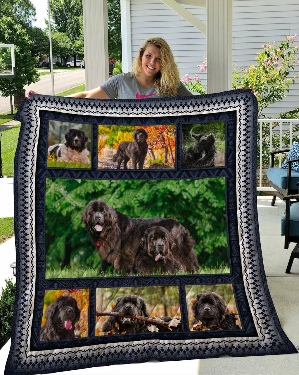 Personalized Newfoundland 5 Quilt Bedding Set for Bedroom Decor and Family Gifts