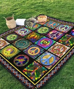 Personalized Ng071006B Tbg Hippie Quilt Bedding Set Blanket - Great for Bedroom Decoration and Family Gifts