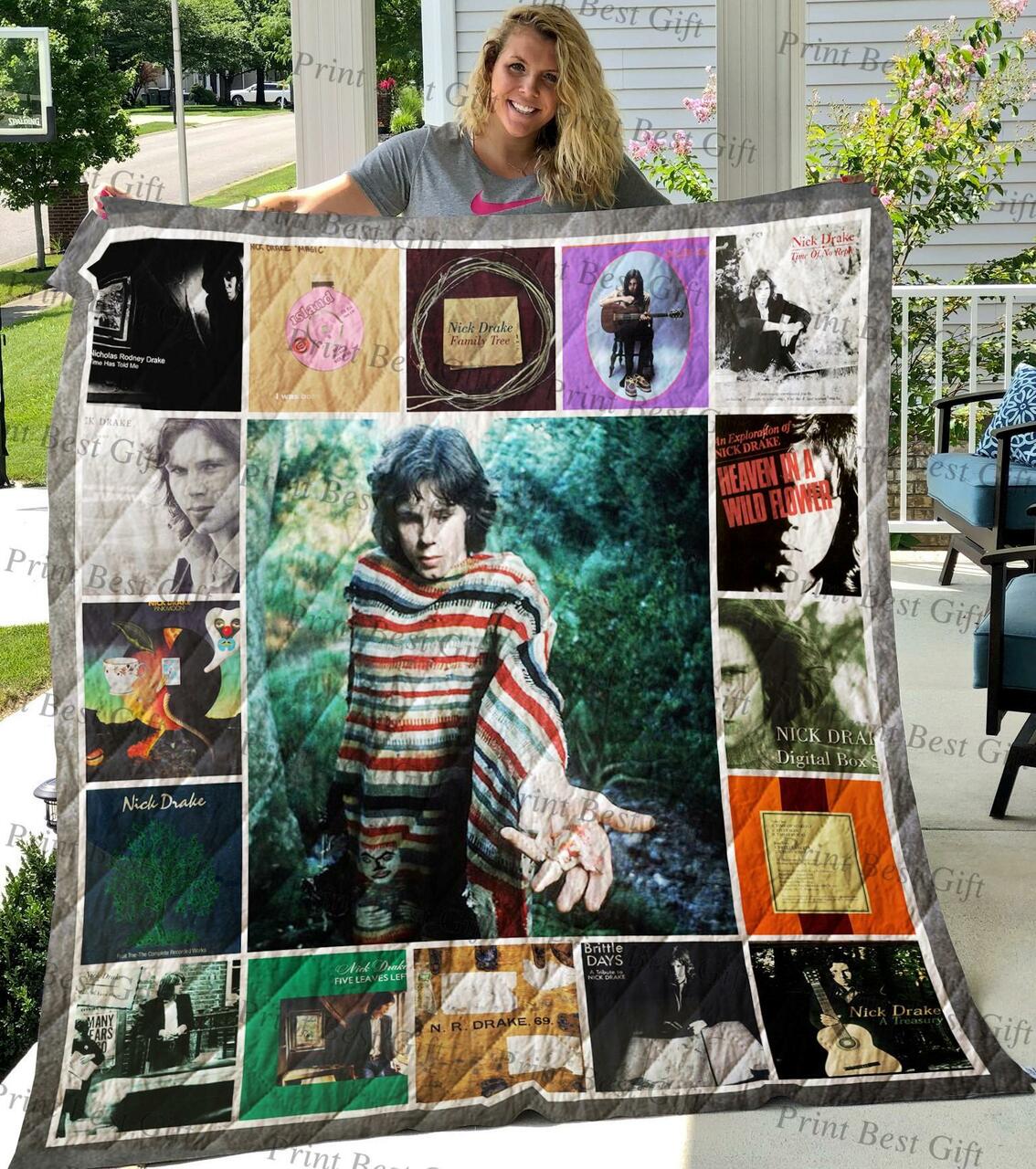 Personalized Nick Drake Quilt Bedding Set Blanket for Home Decoration, Great for Family Gifts