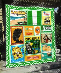 Personalized Nigeria Na280607 Tbg Quilt Bedding Set - Ideal for Home & Picnic, Gifts for Family