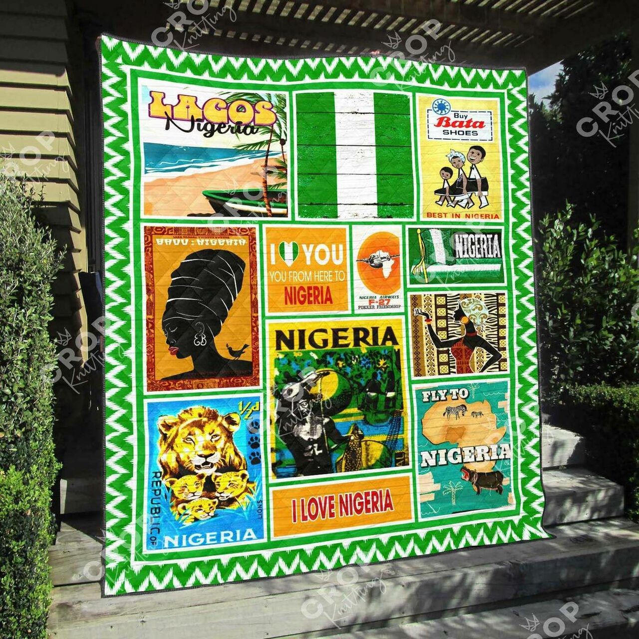 Personalized Nigeria Na280607 Tbg Quilt Bedding Set - Ideal for Home & Picnic, Gifts for Family