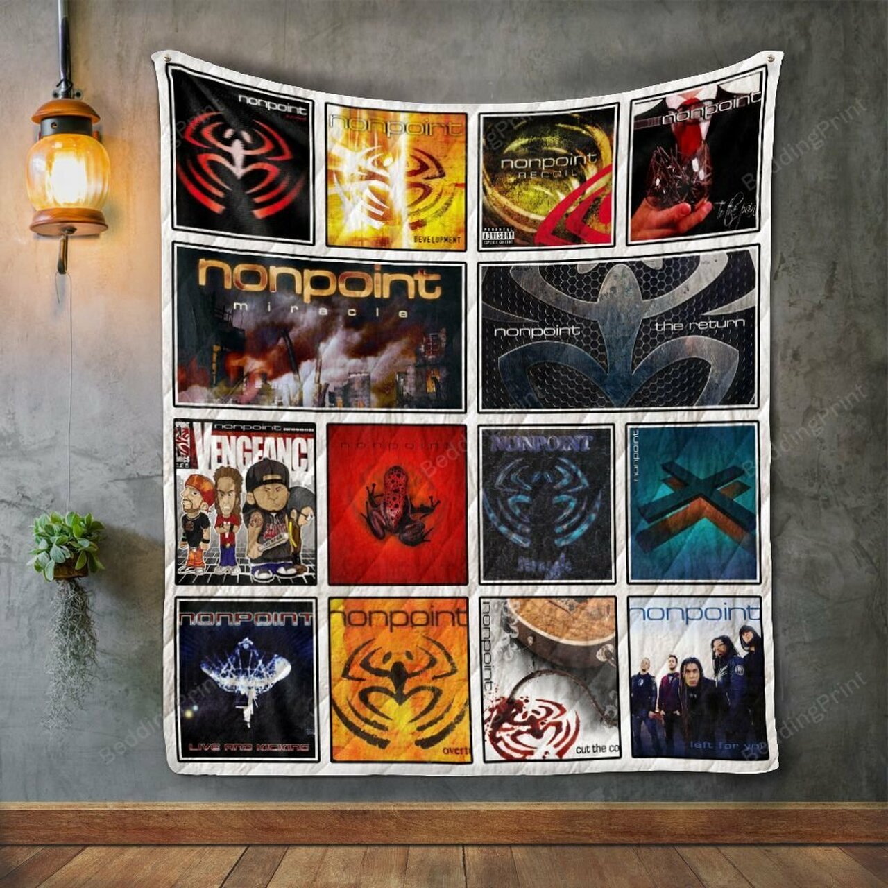 Personalized Nonpoint Album Covers Quilt Bedding Set Gifts for Family and Bedroom Decor