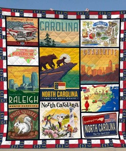 Personalized North Carolina Blanket Quilt Bedding Set for Home Decoration and Family Gifts