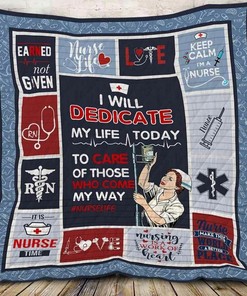 Personalized Nurse Keep Camp Quilt Blanket Bedding Set - Great for Bedroom Decor and Family Gifts