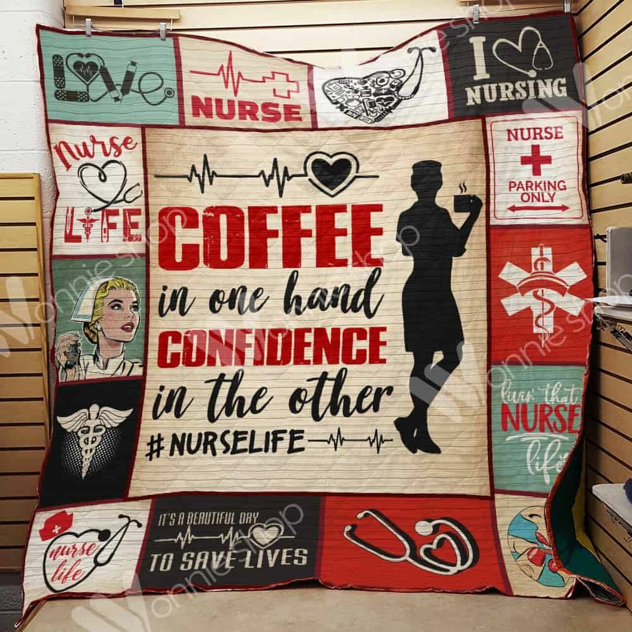 Personalized Nurse Quilt Bedding Set Blanket for Bedroom Decor and Family Gifts