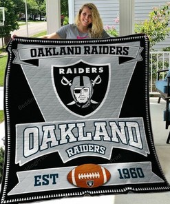 Personalized Oakland Raiders Quilt Blanket Bedding Set - Great for Bedroom Decor and Gifts for Fans