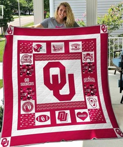 Personalized Oklahoma Sooners Blanket Quilt Bedding Set for Home Decor and Family Gifts