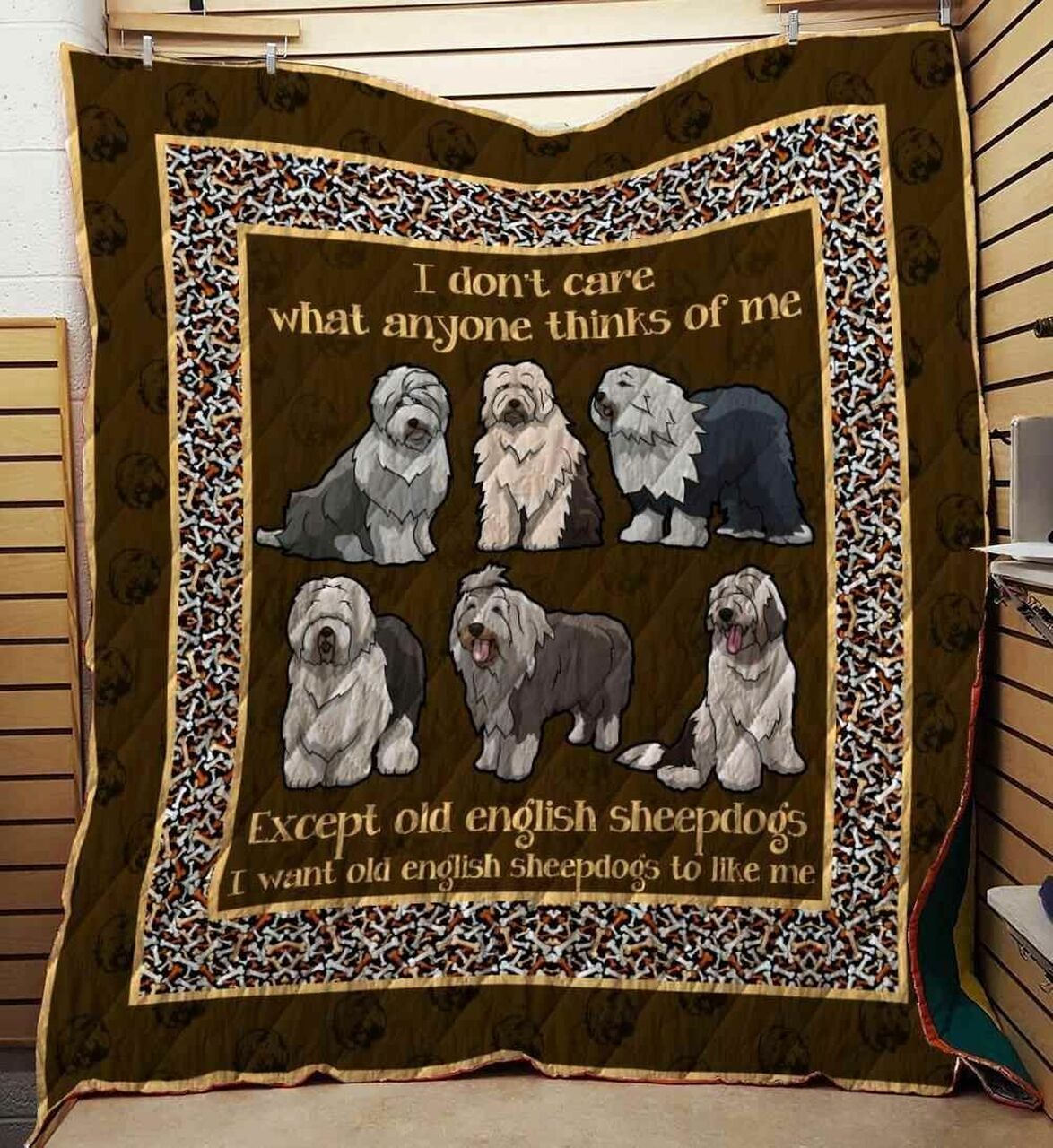 Personalized Old English Sheepdog 09 Quilt Bed Set Blanket- Great for Bedroom Decor and Family Gifts