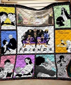 Personalized One Piece Friends Quilt Bedding Set, Great for Bedroom Decoration and Family Gifts
