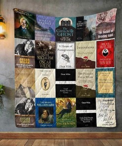 Personalized Oscar Wilde Books Quilt Bedding Set, Perfect for Bedroom Decor and Family Gifts