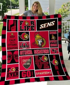 Personalized Ottawa Senators Quilt Blanket Bedding Set - Suitable for Home Decoration and Family Gifts