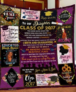 Personalized Our Daughter Class of 2017 Quilt Bed Set Blanket- Great Gifts for Family