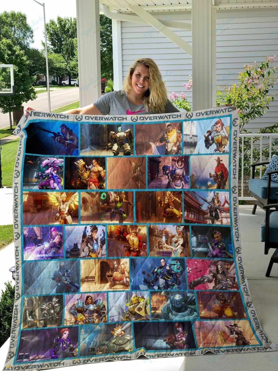 Personalized Overwatch Characters Quilt Bedding Set - Ideal for Home & Picnic, Gifts for Family