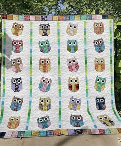 Personalized Owl Nt170727 Quilt Bedding Set - Perfect for Family Gifts and Bedroom Decor