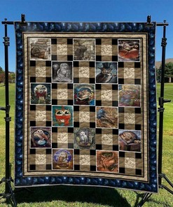 Personalized Owl Quilt Bedding Set Blanket - Great for Bedroom Decor and Family Gifts