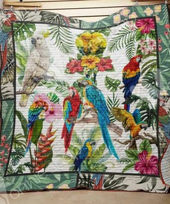 Personalized Parrot Quilt Bedding Set Blanket for Home Decoration and Family Gifts